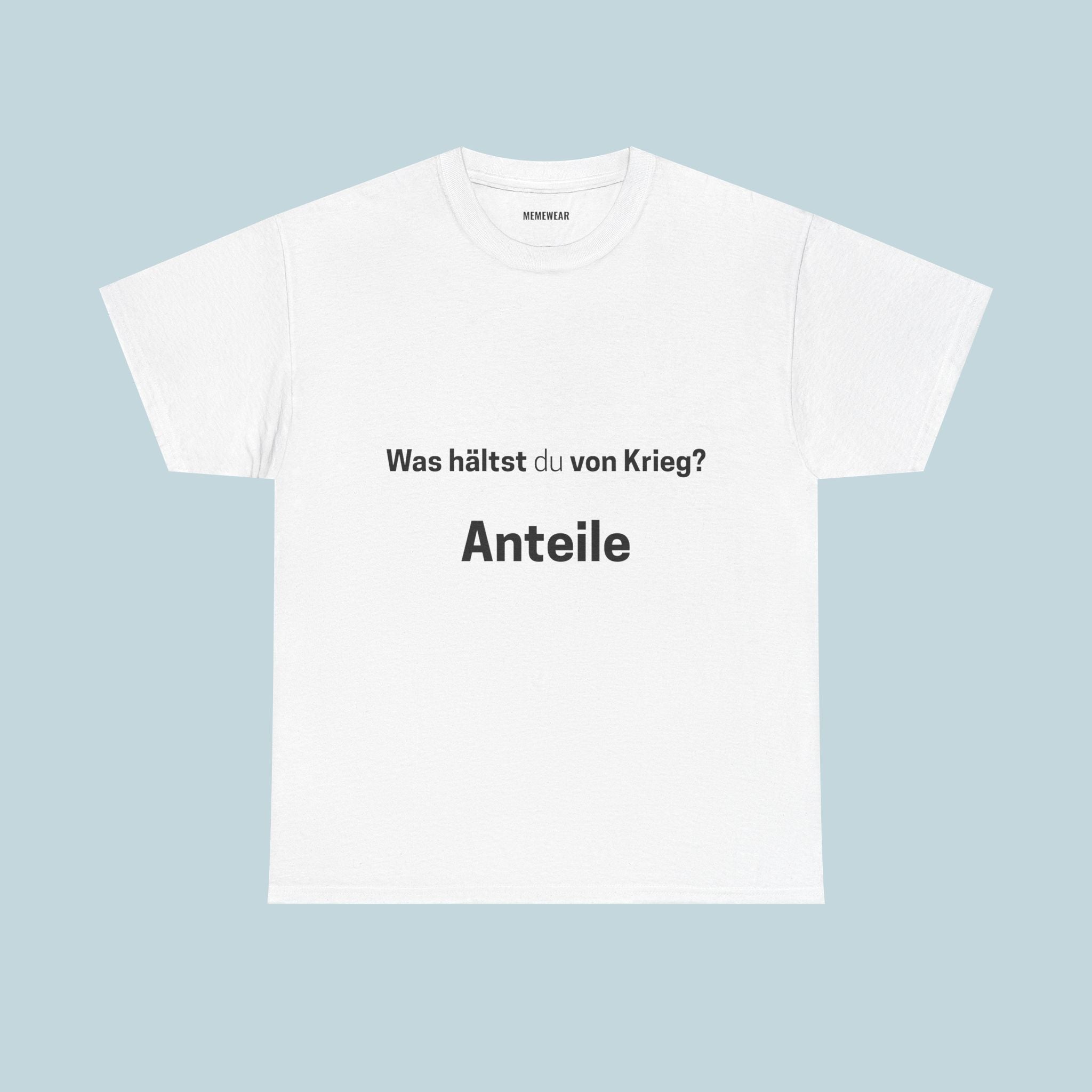 Was hältst du von Krieg? Anteile